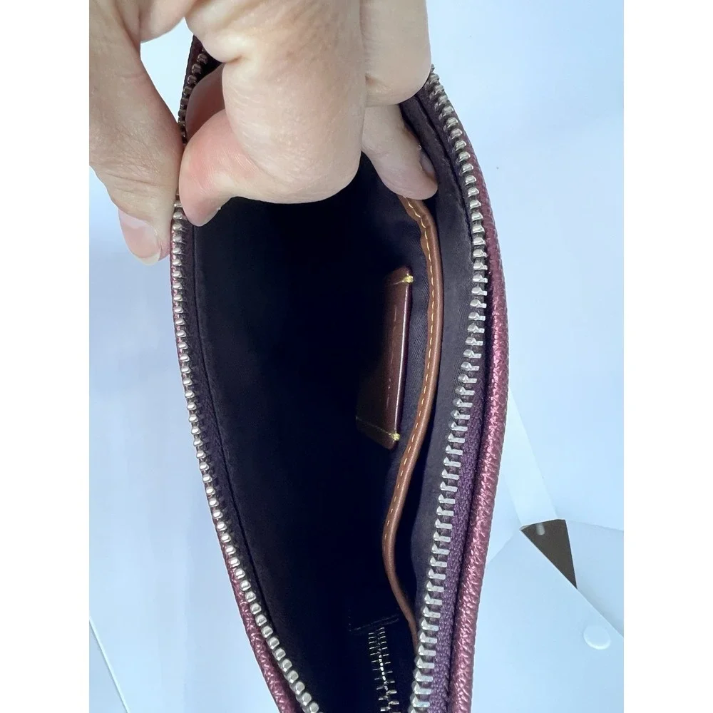 Coach Kitt Messenger Crossbody Bag in Metallic Cherry